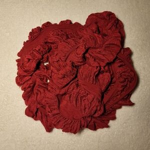 Van Heusen Maroon Red Ruffled Infinity Scarf